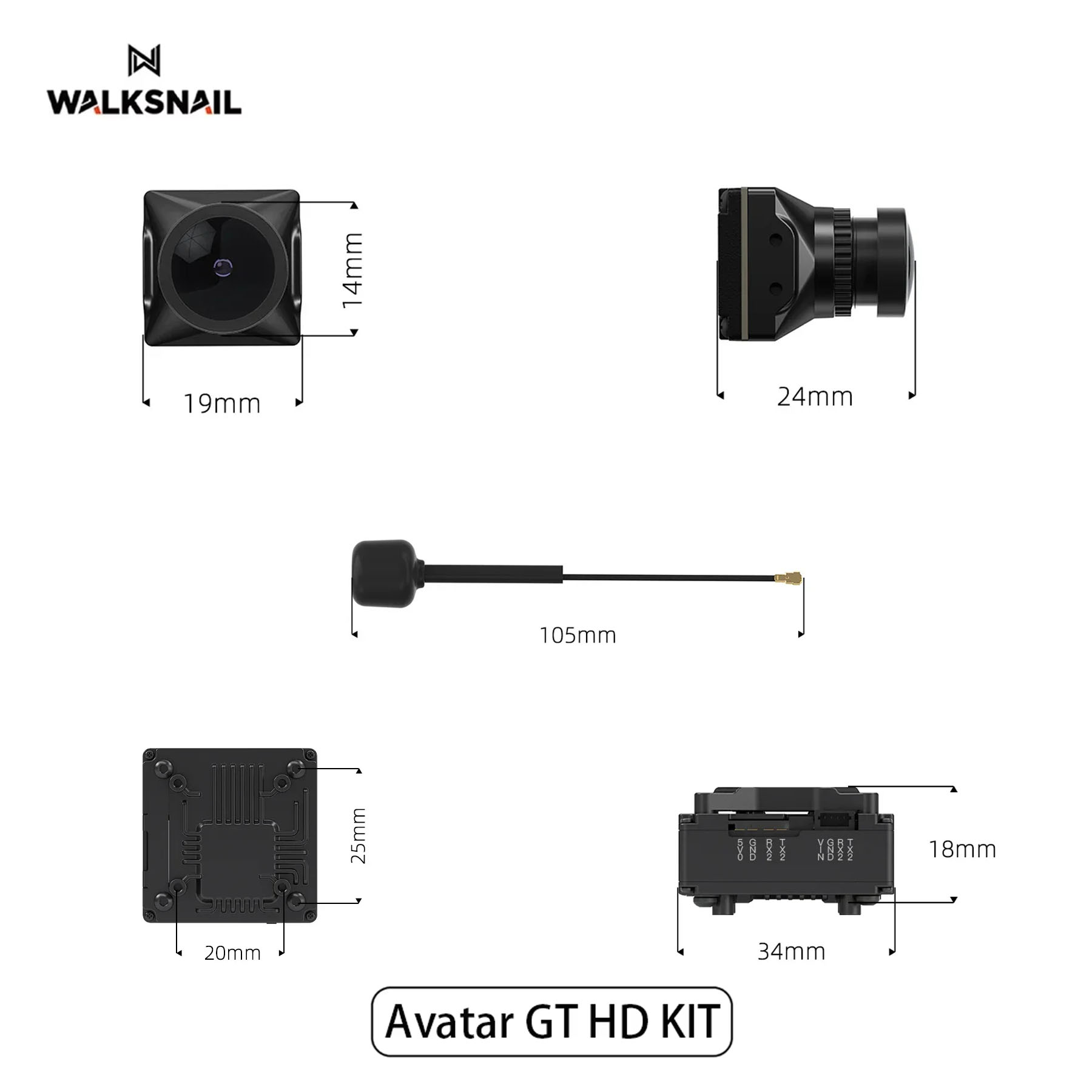 Walksnail Avatar GT HD KIT 2W  - Fpv Drone Antenna 评论和价格
