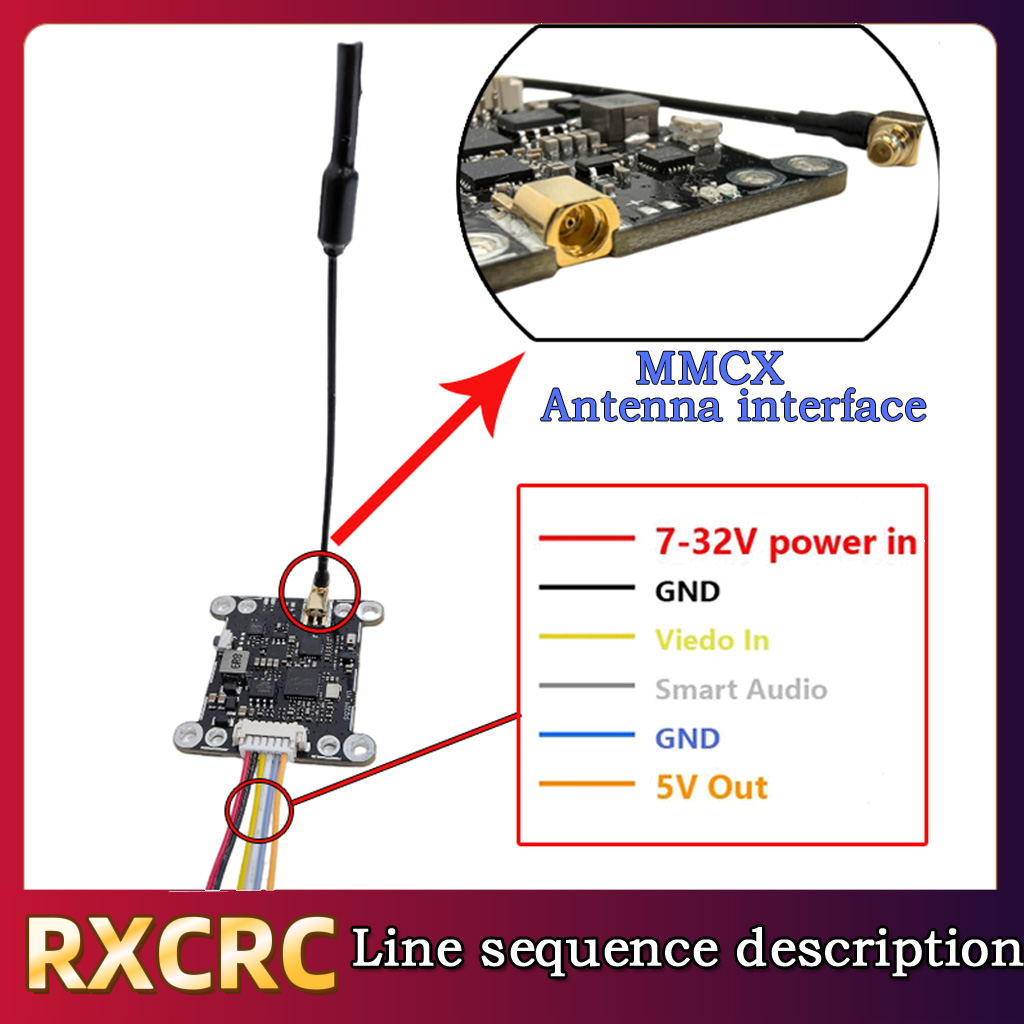 RXCRC 5.8G Module 48CH 1.6W VT - Fpv Drone Receiver 评论和价格