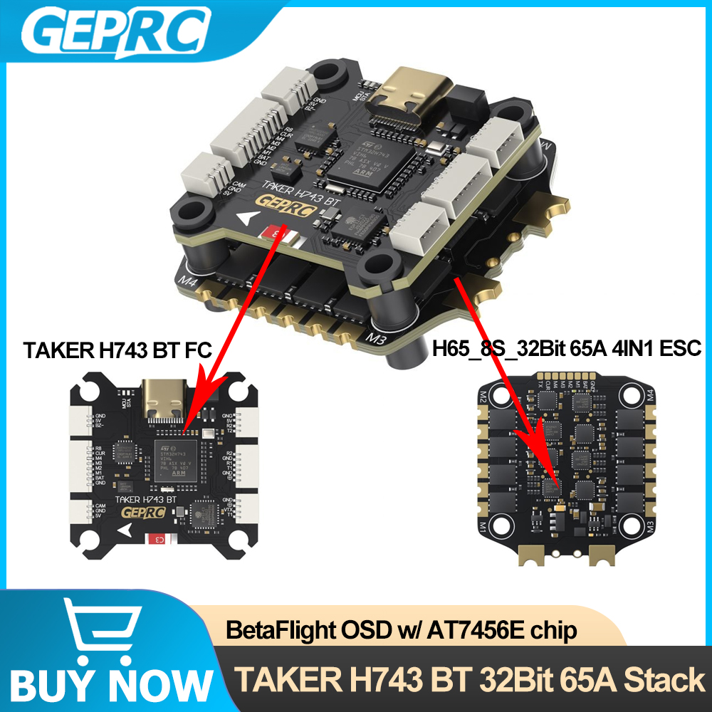 GEPRC TAKER H743 BT 32Bit 65A  - Fpv Drone Esc 评论和价格